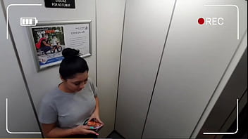 Martina has sex with a girl into a elevator they were almost caught