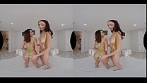 TWO HOT BRUNETTES FUCK YOU IN NAUGHTY AMERICA VR!